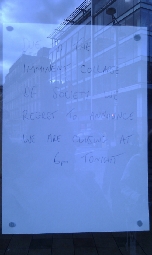 sign on subway shop